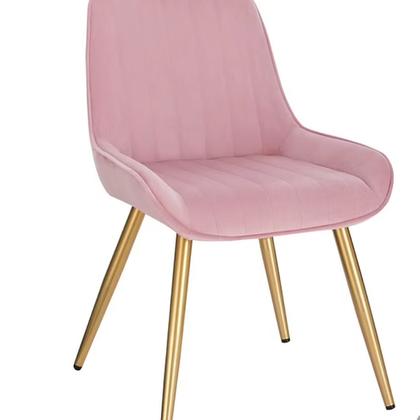 Blush velvet dining chair