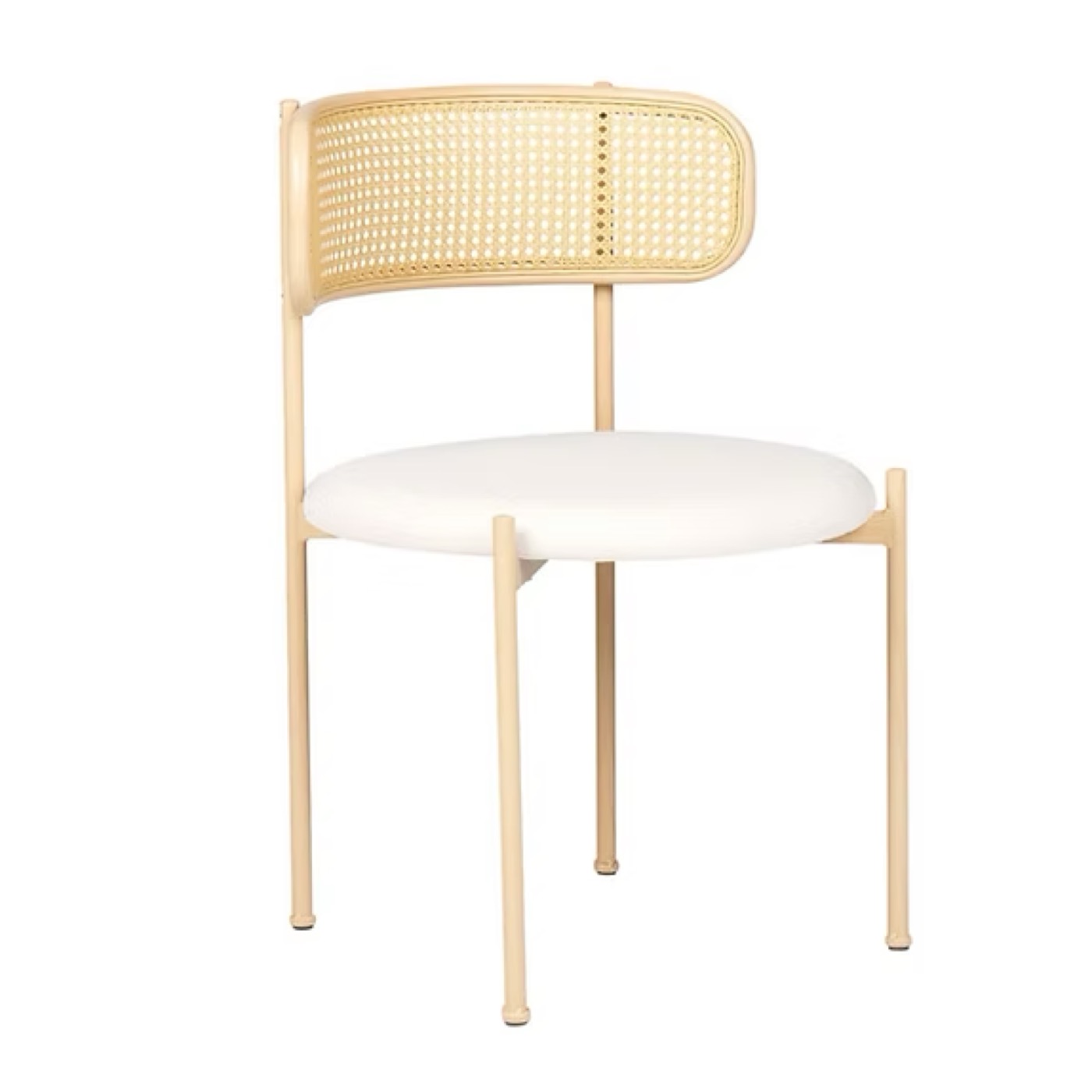 Rattan-back dining chair