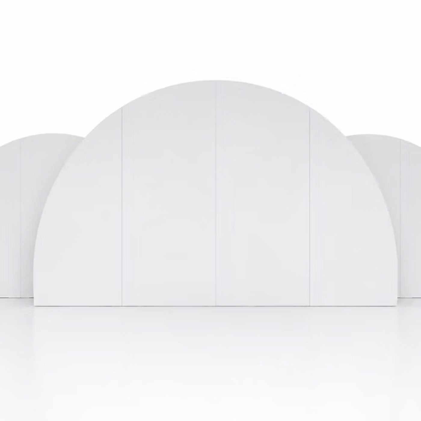 White arch backdrop panels